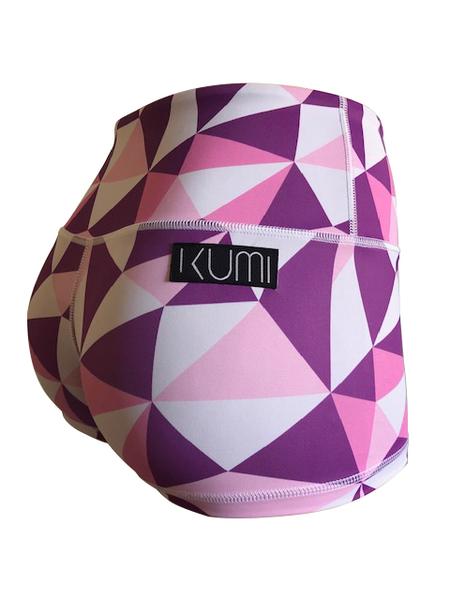 Kumi Purple Geometric Booty Short